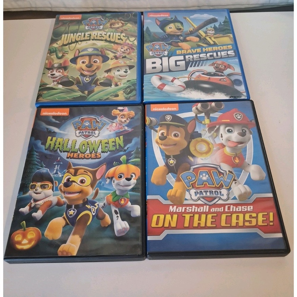 Paw Patrol Lot of 4 DVDs Nickelodeon In Cases